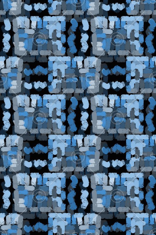 手绘线条笔触印花华亿平台图片