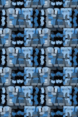 手绘线条笔触印花华亿平台图片