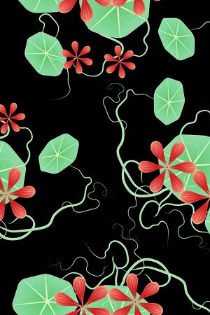 藤蔓印花华亿平台图片