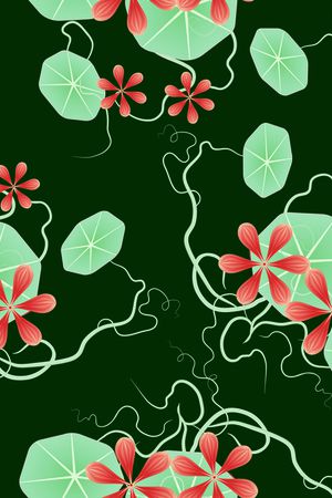 藤蔓印花华亿平台图片