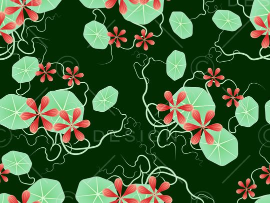 藤蔓印花华亿平台图片