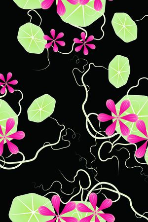 藤蔓印花华亿平台图片