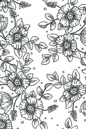 清爽底花卉印花华亿平台图片