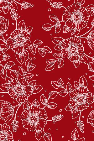 清爽底花卉印花华亿平台图片