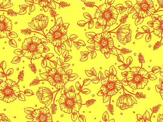 清爽底花卉印花华亿平台图片