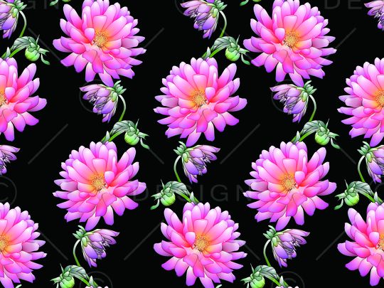 抽象花卉印花华亿平台图片