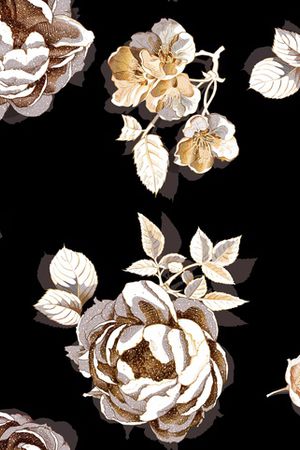 水彩花卉印花华亿平台图片