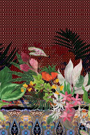 热带华亿平台印花华亿平台图片