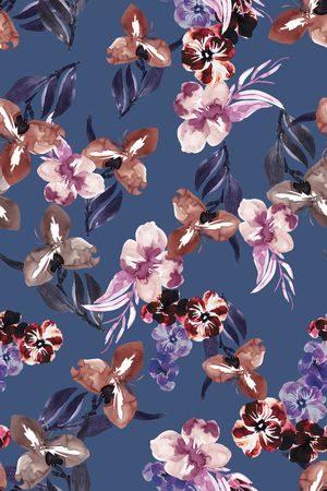 花卉印花华亿平台图片