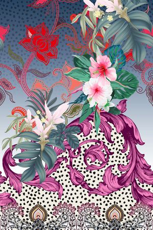 花卉印花华亿平台图片