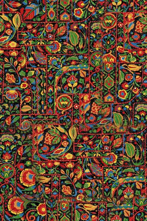 几何花卉印花华亿平台图片