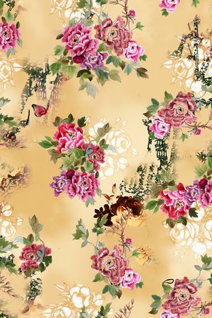 花卉印花华亿平台图片