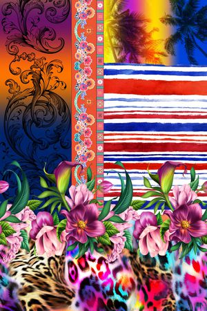 动物纹印花华亿平台图片