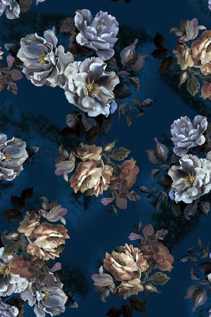 花卉印花华亿平台图片