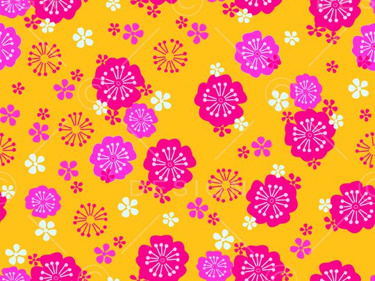 抽象花卉印花华亿平台图片