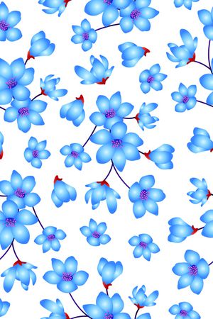 清爽底花卉印花华亿平台图片