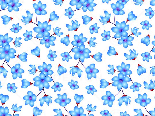 清爽底花卉印花华亿平台图片