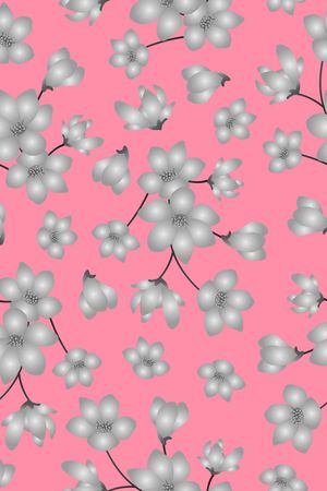 清爽底花卉印花华亿平台图片