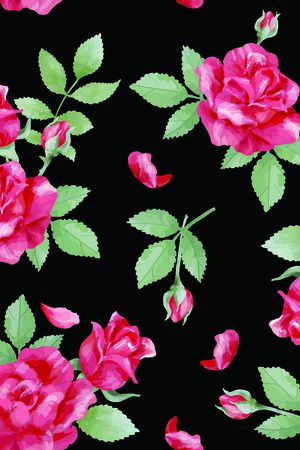 手绘花卉印花华亿平台图片