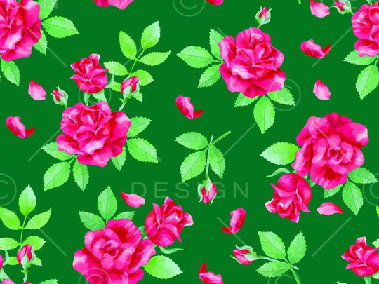 手绘花卉印花华亿平台图片