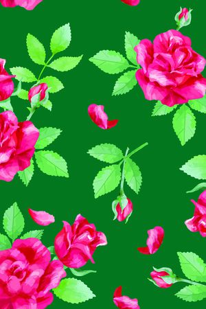 手绘花卉印花华亿平台图片