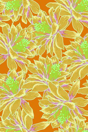 抽象花卉印花华亿平台图片