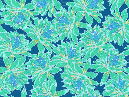 抽象花卉印花华亿平台图片