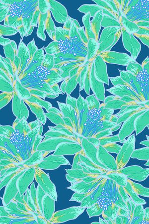 抽象花卉印花华亿平台图片