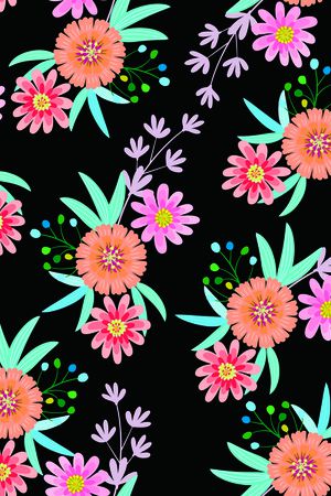 抽象花卉印花华亿平台图片