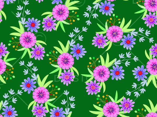 抽象花卉印花华亿平台图片