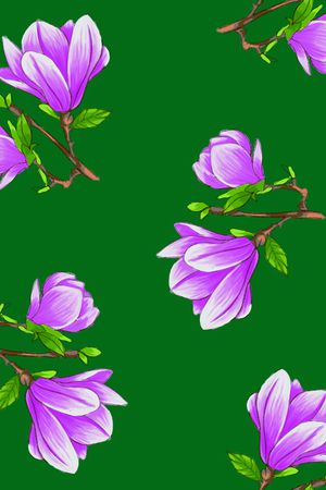 玉兰花印花华亿平台图片