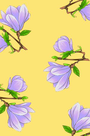 玉兰花印花华亿平台图片