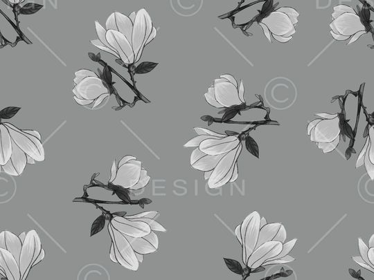 玉兰花印花华亿平台图片