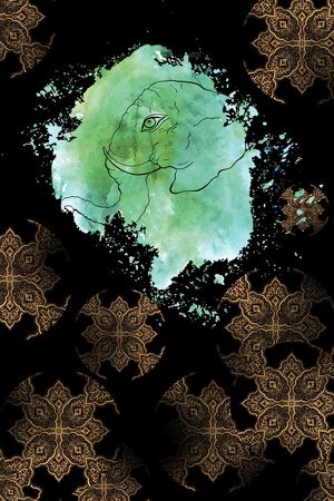 动物头印花华亿平台图片