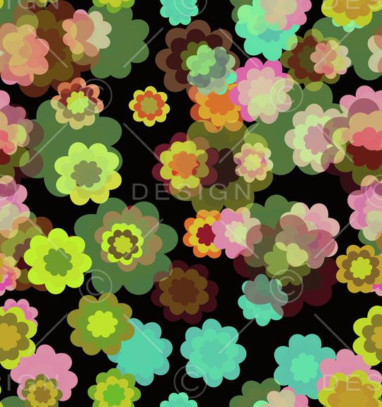 手绘花卉印花华亿平台图片