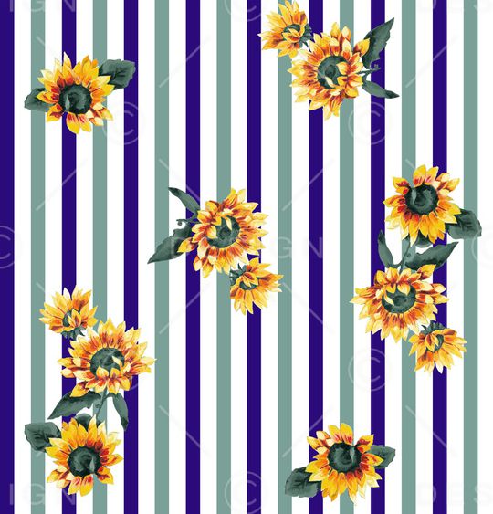 向日葵印花华亿平台图片