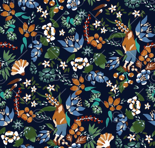 线条画印花华亿平台图片