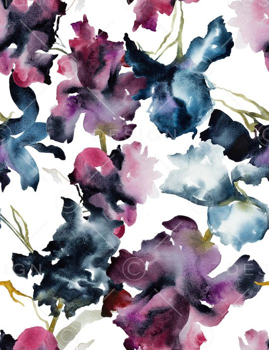 鸢尾花印花华亿平台图片