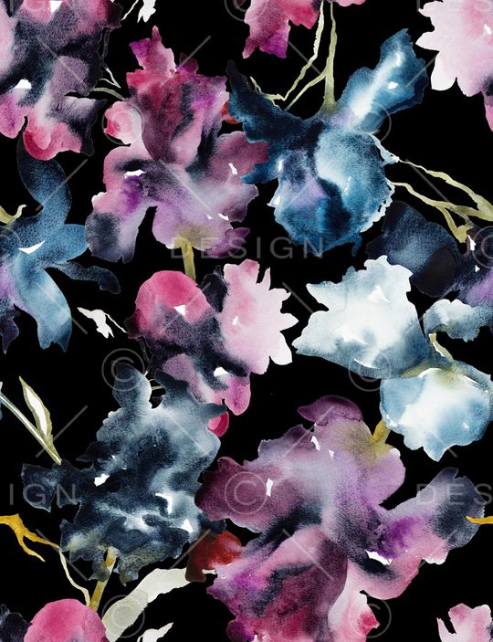 鸢尾花印花华亿平台图片