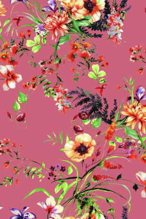 风格化花卉印花华亿平台图片