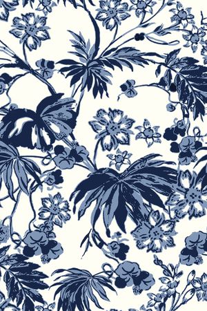 蓝色印花华亿平台图片