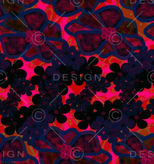 花卉印花华亿平台图片