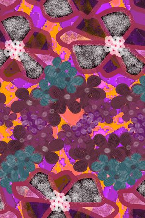 花卉印花华亿平台图片