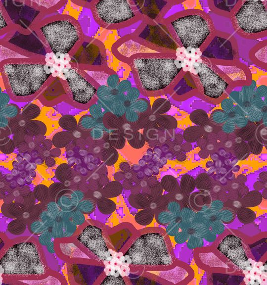 花卉印花华亿平台图片