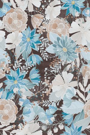 彩底花卉印花华亿平台图片