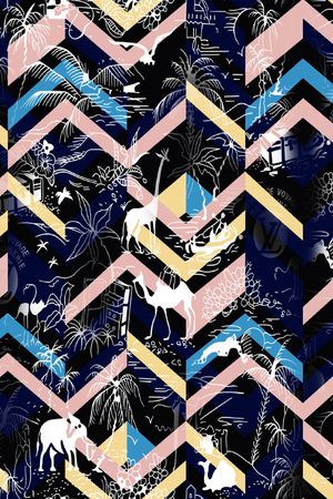 几何印花华亿平台图片