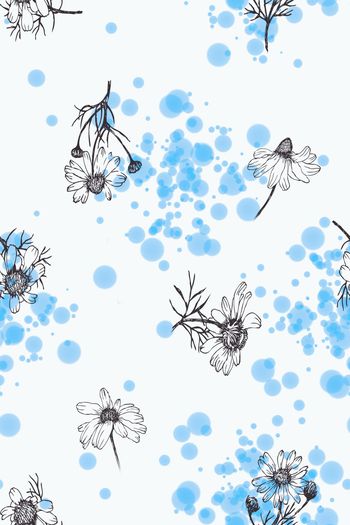 1235468-大小原点线条花卉