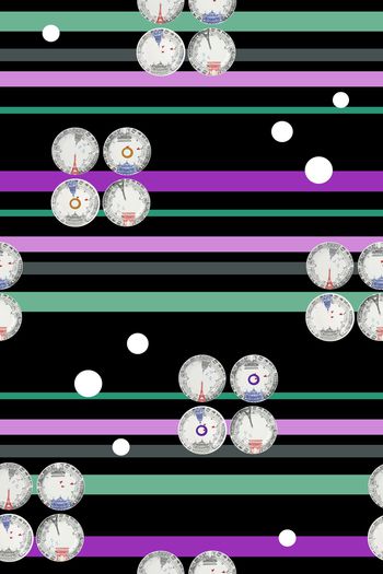 1235508-彩色横条线条瓷器