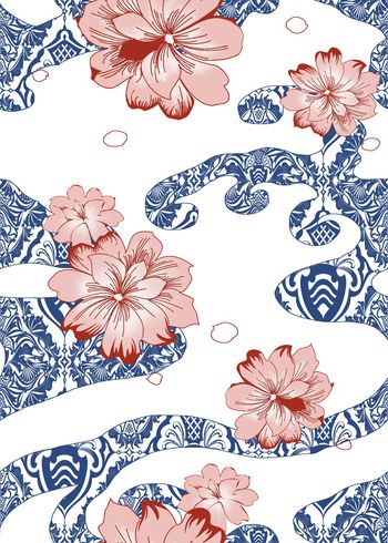 中国风印花华亿平台图片