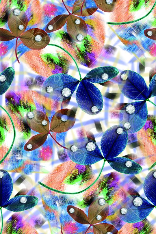 肌理花卉印花华亿平台图片